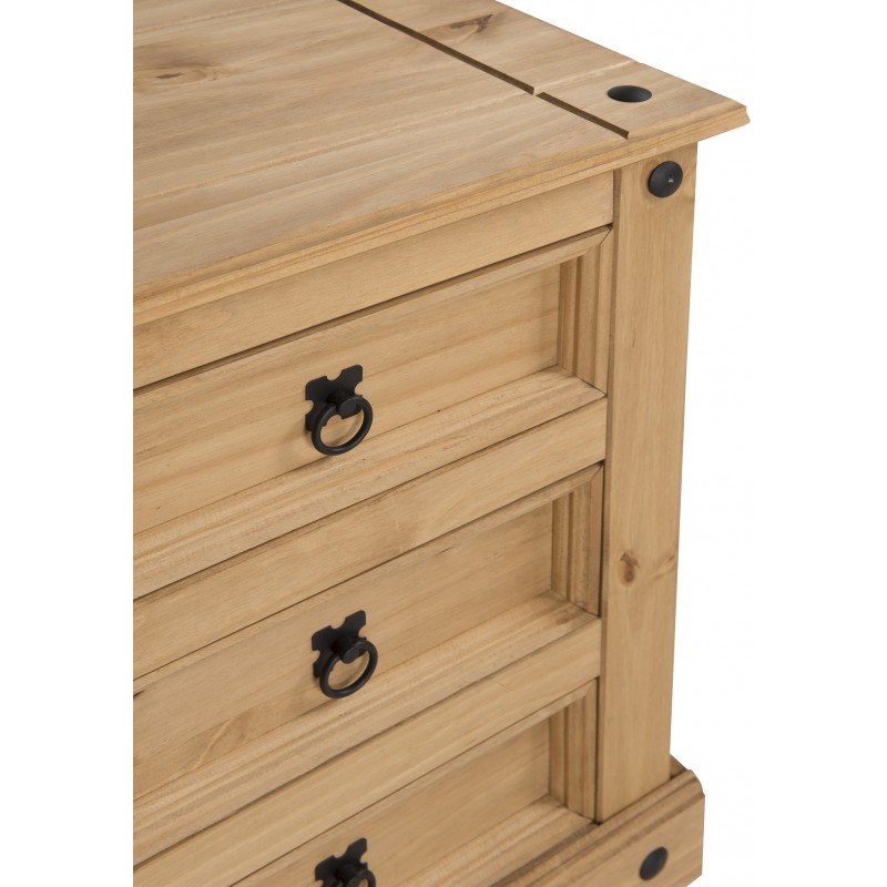 Corona 3 Drawer Bedside